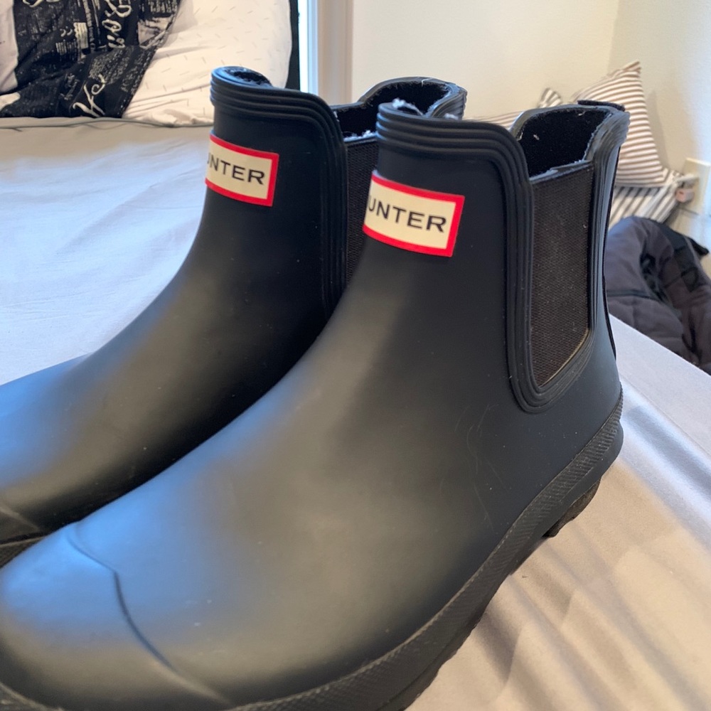 Shortie black Hunter boots SIZE 8